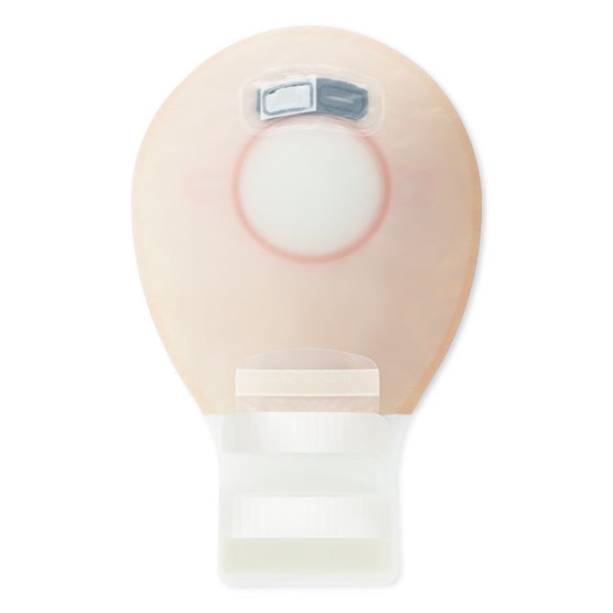 ostomy 18293, new image, mini drainable, lock n roll, filter, transparent, front